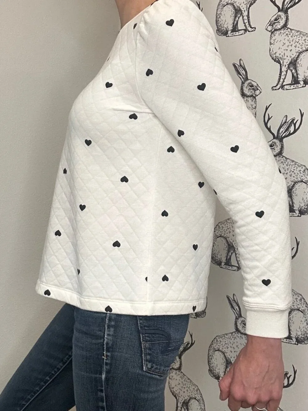 Women's Mystree French Terry Long Sleeve LtWt Sweatshirt SzS - Picture 3 of 5